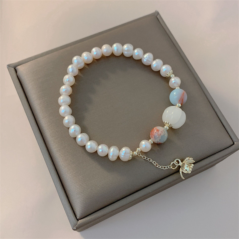 Shoushan Stone Plus Freshwater Pearl Bracelet Spring/Summer New Style Fashionable Charm Sweet and ladylike Style Pearl Gift Bracelet