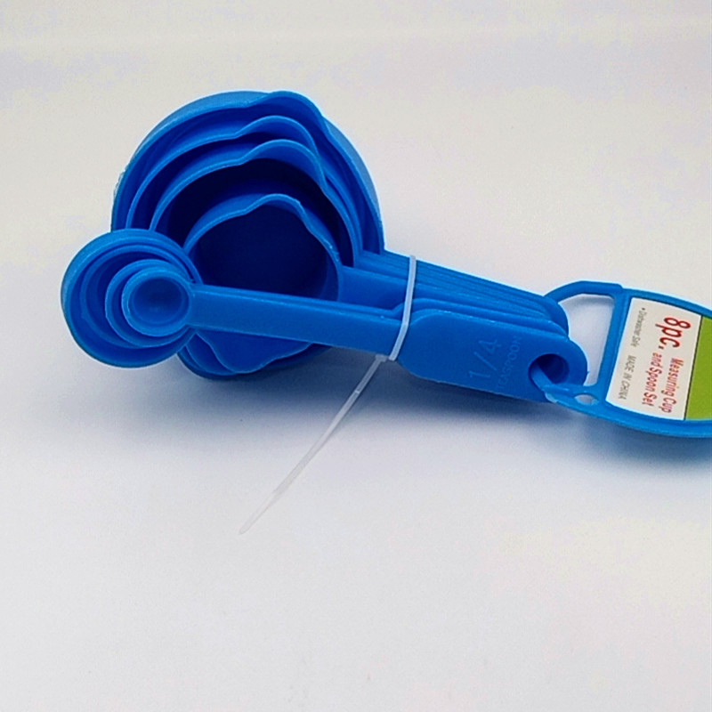 Kitchen multifunctional 10 piece set of plastic measuring cups, spoons, baking tools with scale measurement