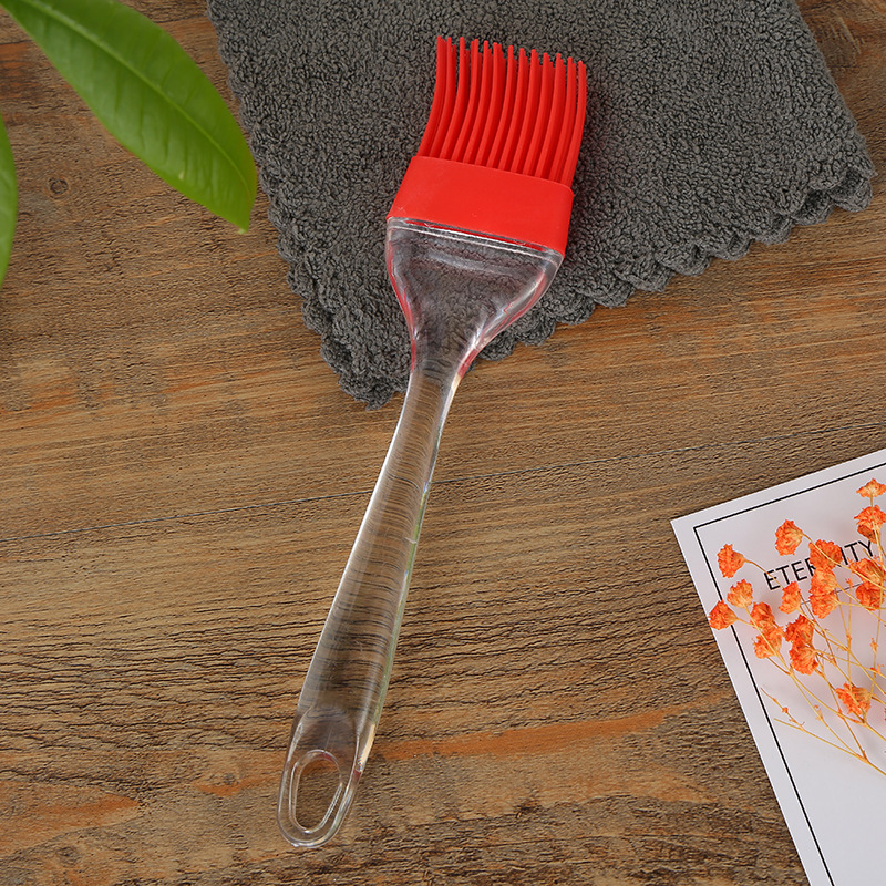 Foreign trade wholesale silicone brush, oil brush, transparent handle silicone brush, silicone oil brush, barbecue cleaning silicone brush