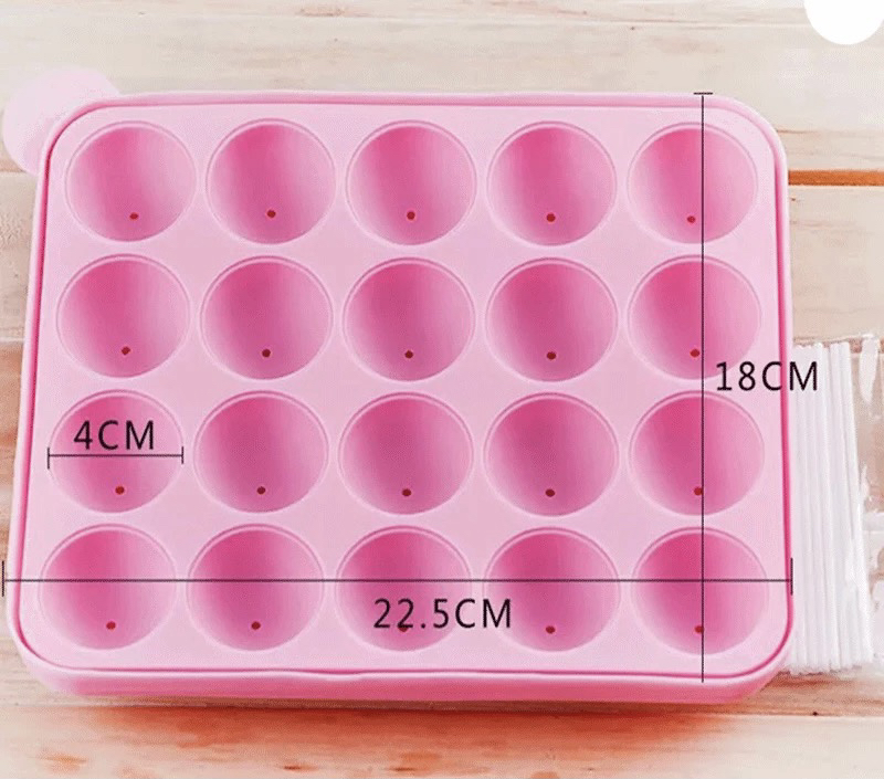 20 hole circular starry sky lollipop silicone mold DIY baking spherical chocolate lollipop mold