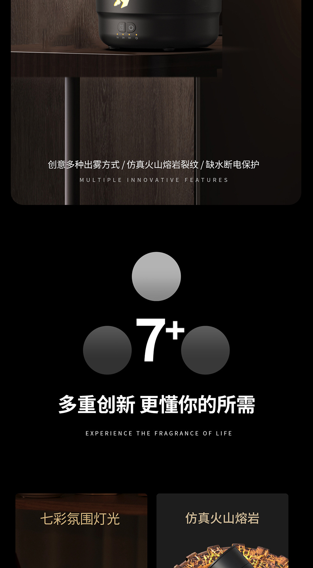 Cross border popular simple and fashionable cannon aromatherapy machine, colorful gradient home ultrasonic aromatherapy machine, creative humidifier