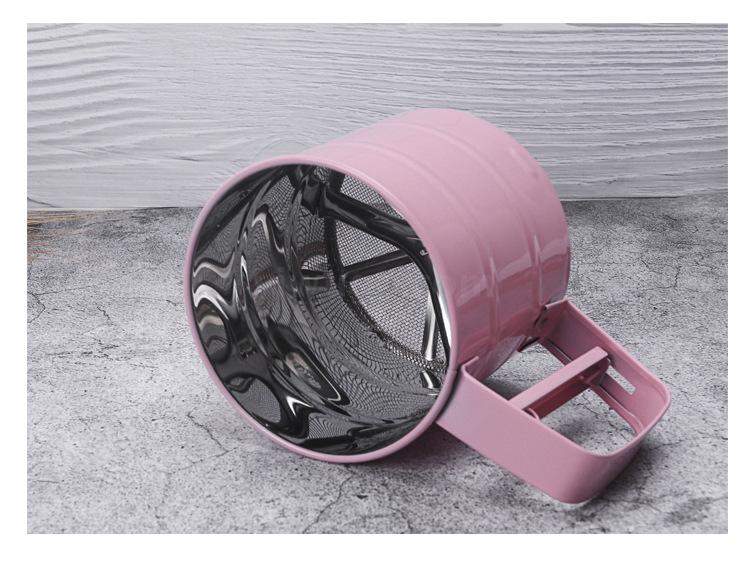 Small Tool Kitchen Flour Sieve Manual Baking Utensils Color Spray Paint Stainless Steel Handheld Small Cake