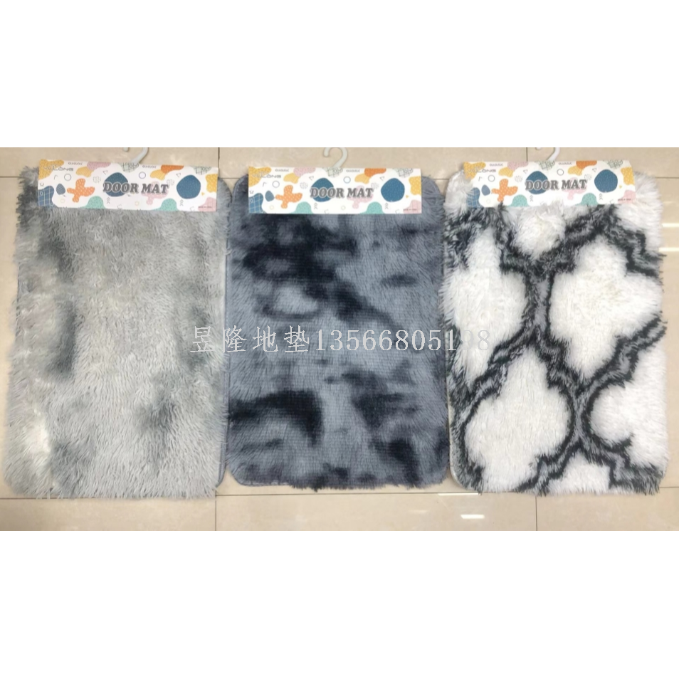 Factory direct sales carpet mats, floor mats, anti slip mats, bathroom mats, entrance door mats, tie dyed long silk wool