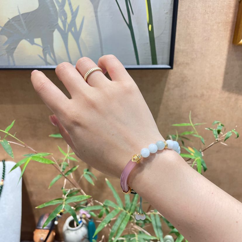 New Chinese style ancient style Chinese style original jewelry bracelet, natural jade adjustable handmade half bracelet