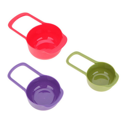 Small tool baking spoon set 6-piece combination plastic rainbow measuring cup cake milk powder spoon coffee spoon