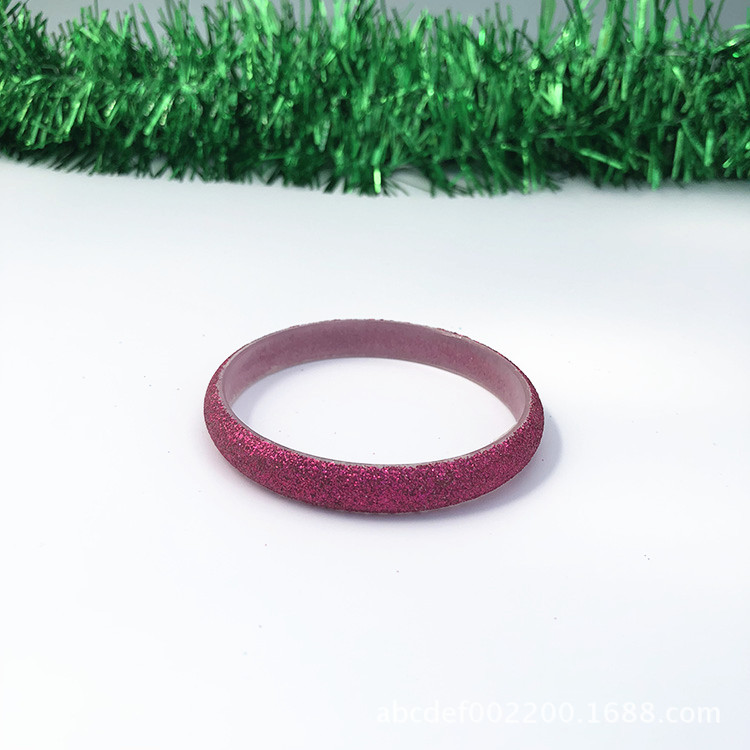Manufacturer direct sales of 10mm environmentally friendly plastic bracelets dipped in DIY colorful sequin bracelets, wholesale can be customized
