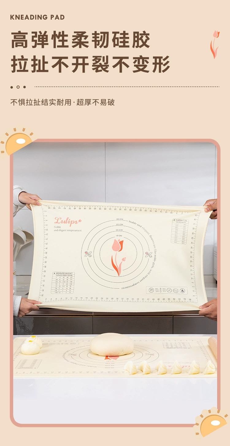 S44-S2212367 Thickened and enlarged silicone kneading pad for household food grade and baking and rolling dough board
