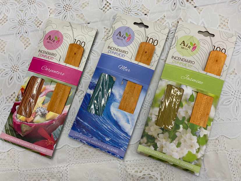 100 aromatherapy sticks with wooden boards (6 flavors/set)