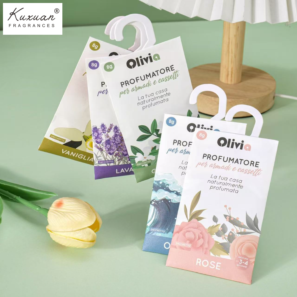 Creative Hook Drawer Wardrobe Fragrant Bag Bedroom Deodorizing Fragrant Bag Aromatherapy Fragrance Wholesale Paper Bag Car Fragrant Bag Pendant