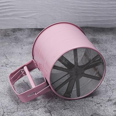 Small Tool Kitchen Flour Sieve Manual Baking Utensils Color Spray Paint Stainless Steel Handheld Small Cake