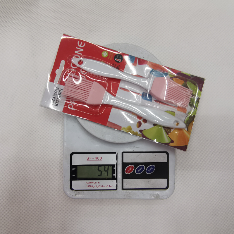 2pc silicone brush baking oil brush card packaging pink green mixed color household cream spatula DIY baking tool