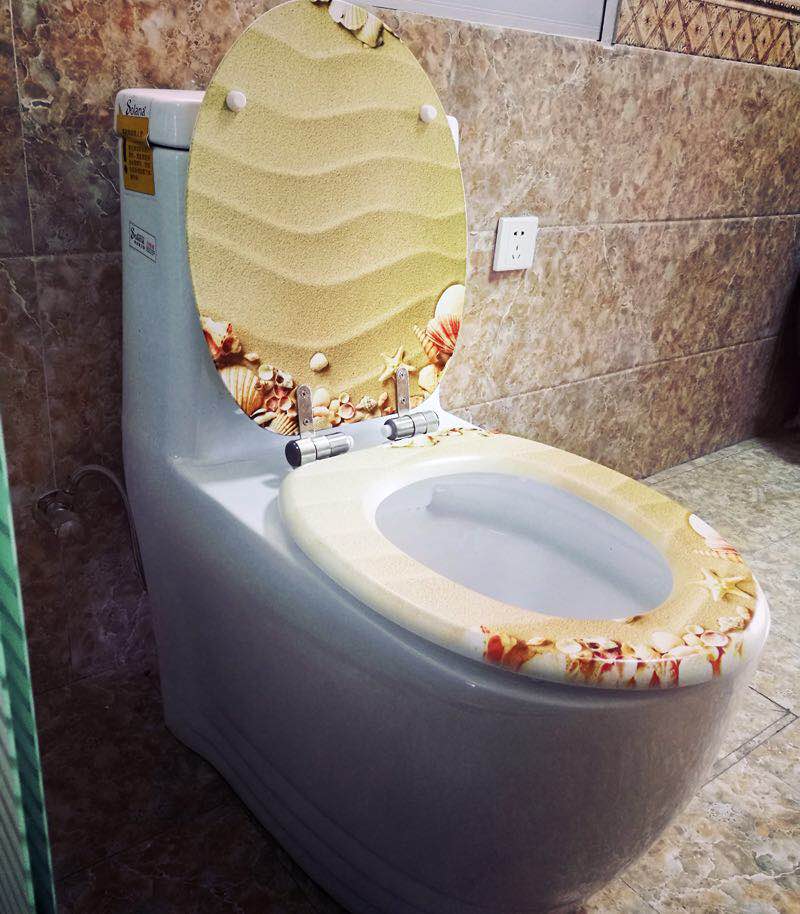 18 inch MDF laminated toilet seat with wooden toilet seat manufacturer direct sales