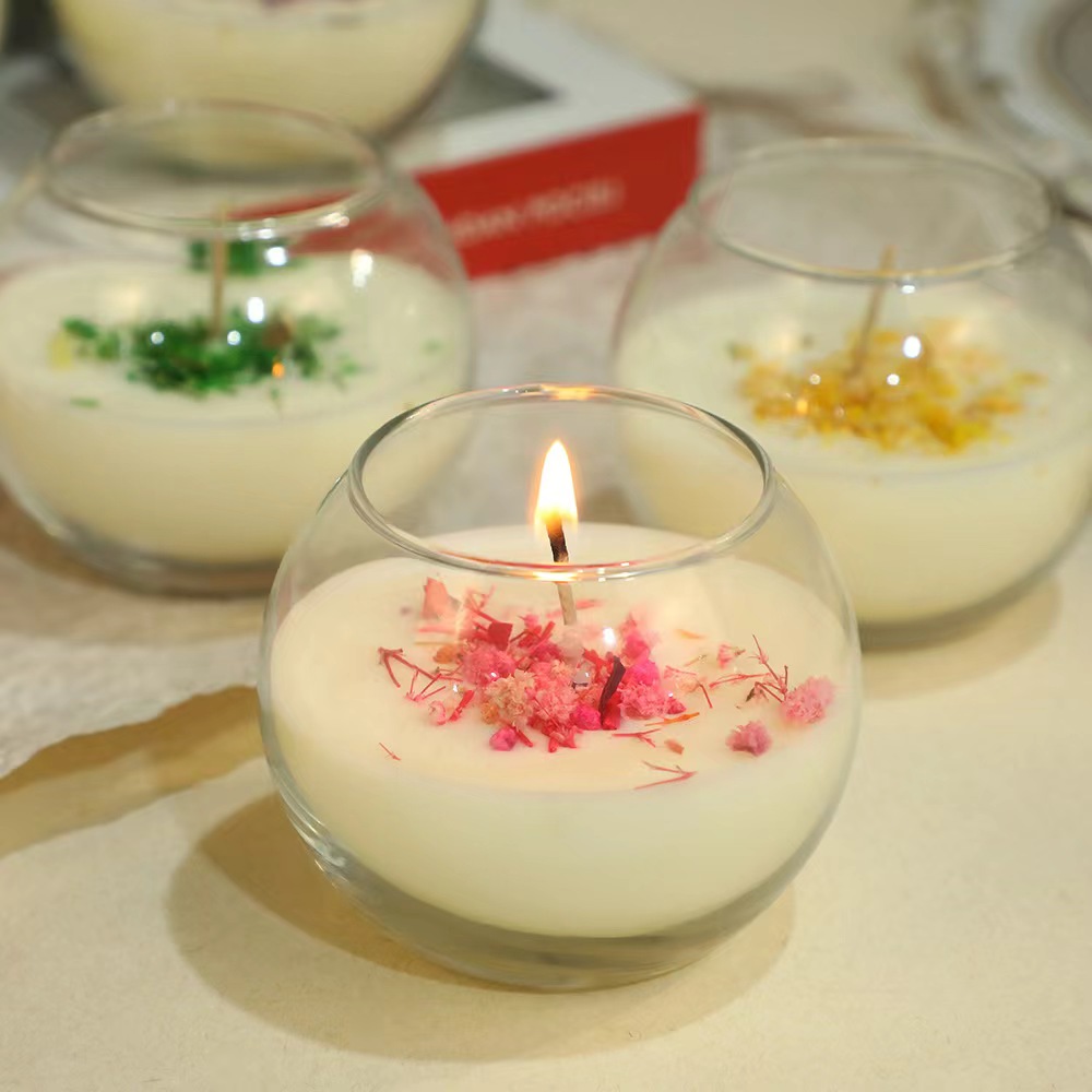 New personalized large round cup dried soybean wax aromatherapy candle wholesale household ornaments