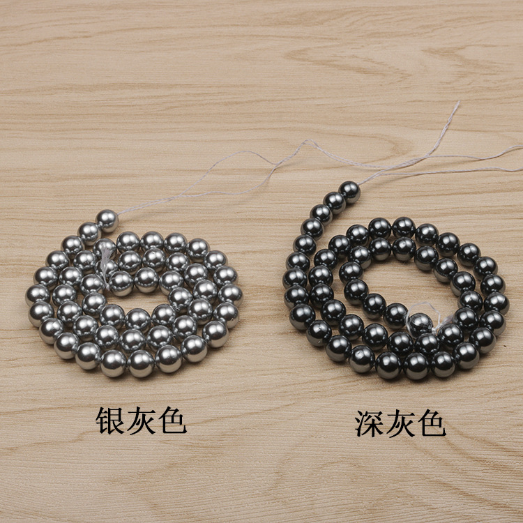 Spot wholesale high imitation Nanyang shell pearls imitation natural colored shell necklaces bracelets DIY naked bead accessories