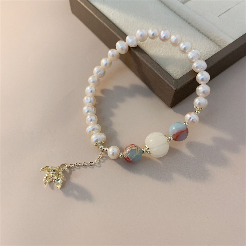 Shoushan Stone Plus Freshwater Pearl Bracelet Spring/Summer New Style Fashionable Charm Sweet and ladylike Style Pearl Gift Bracelet