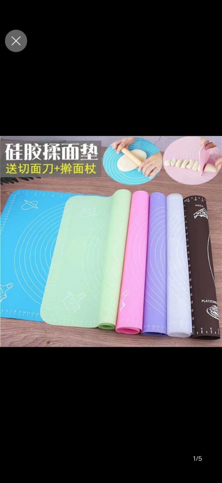 Rolling pad, kneading pad, silicone kneading pad, anti slip and non stick, high resistant silicone pad
