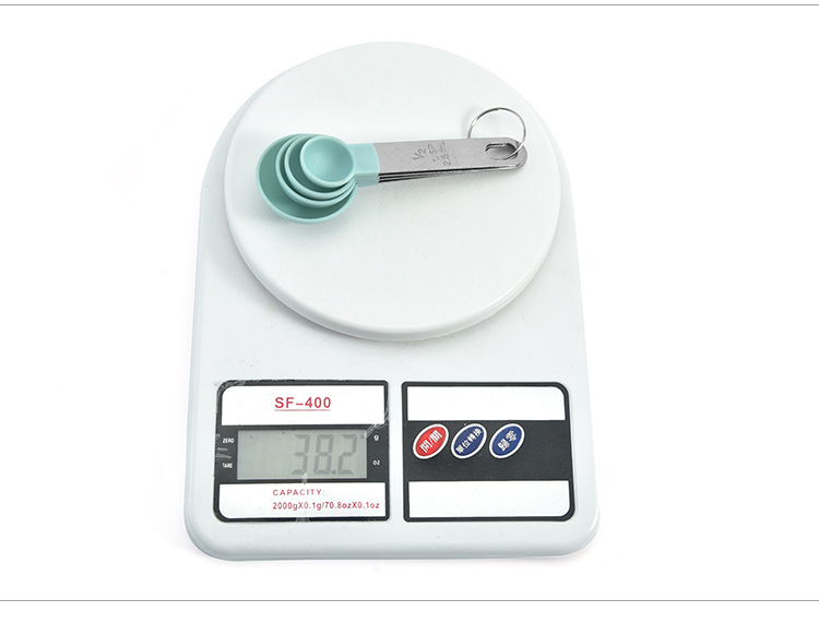 Plastic measuring spoon set, stainless steel handle measuring cup measuring spoon 8-piece set with scale measuring spoon measuring spoon set, baking tool