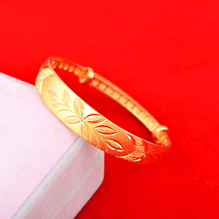 Sandblasting New Product Vietnam Sand Gold 12mm Starry Sky Push Pull Bracelet for Women Meteor Shower Adjustable Bracelet Wholesale