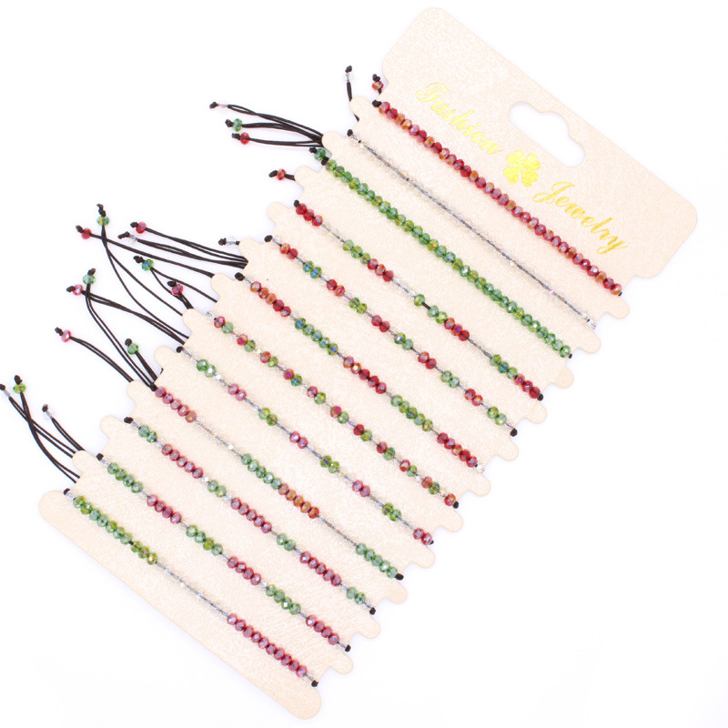 Christmas fashion hand woven crystal bracelet Korean style versatile girl bracelet simple accessories wholesale