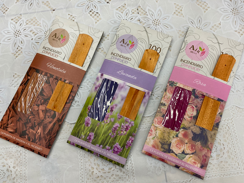 100 aromatherapy sticks with wooden boards (6 flavors/set)