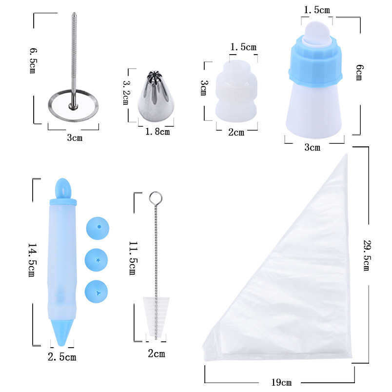 Amazon hot selling 80 piece cake turntable decoration piping nozzle set piping table sugar flipping baking tool