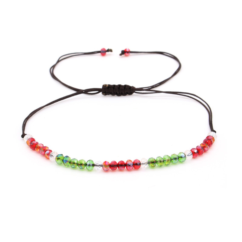 Christmas fashion hand woven crystal bracelet Korean style versatile girl bracelet simple accessories wholesale