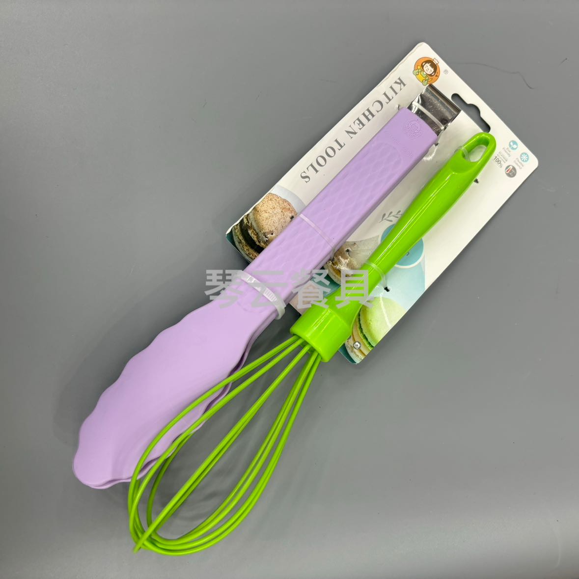 Silicone brush with scraping silicone brush set, food clip set