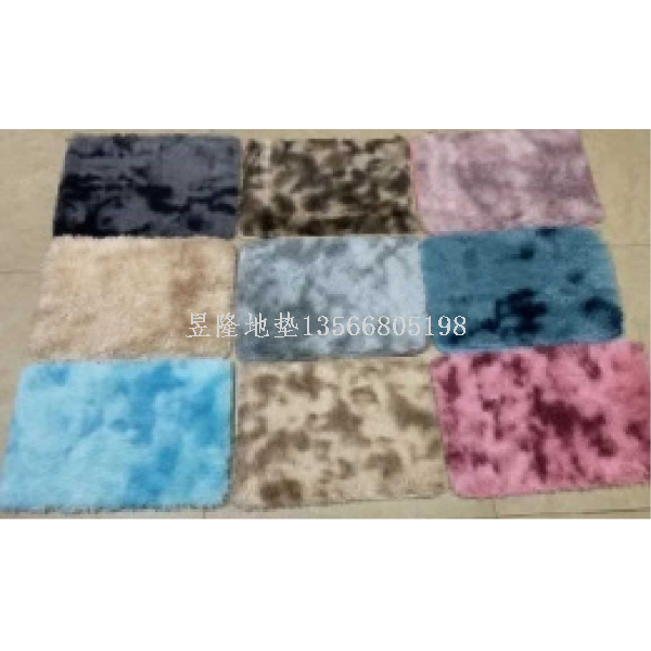 Factory direct sales carpet mats, floor mats, anti slip mats, bathroom mats, entrance door mats, tie dyed long silk wool