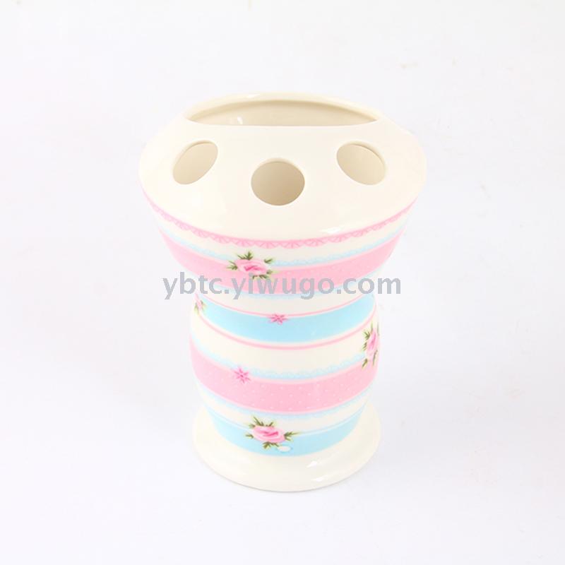 Ceramic toiletry set, bathroom supplies, bathroom four piece set, mouthwash cup, toothbrush cup set, creative sanitary ware gift