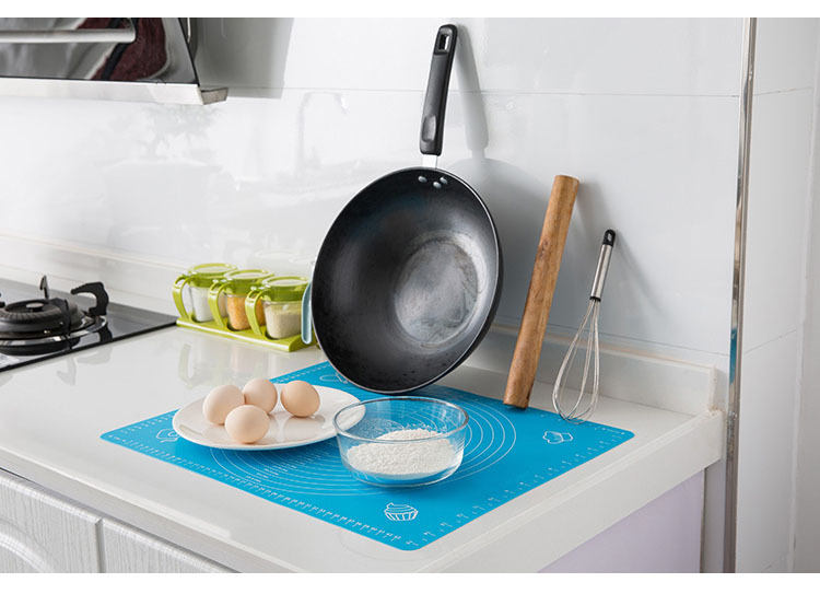 High temperature silicone pad kitchen large thick anti slip ring with scale kneading pad baking tray pad baking pad and dough pad