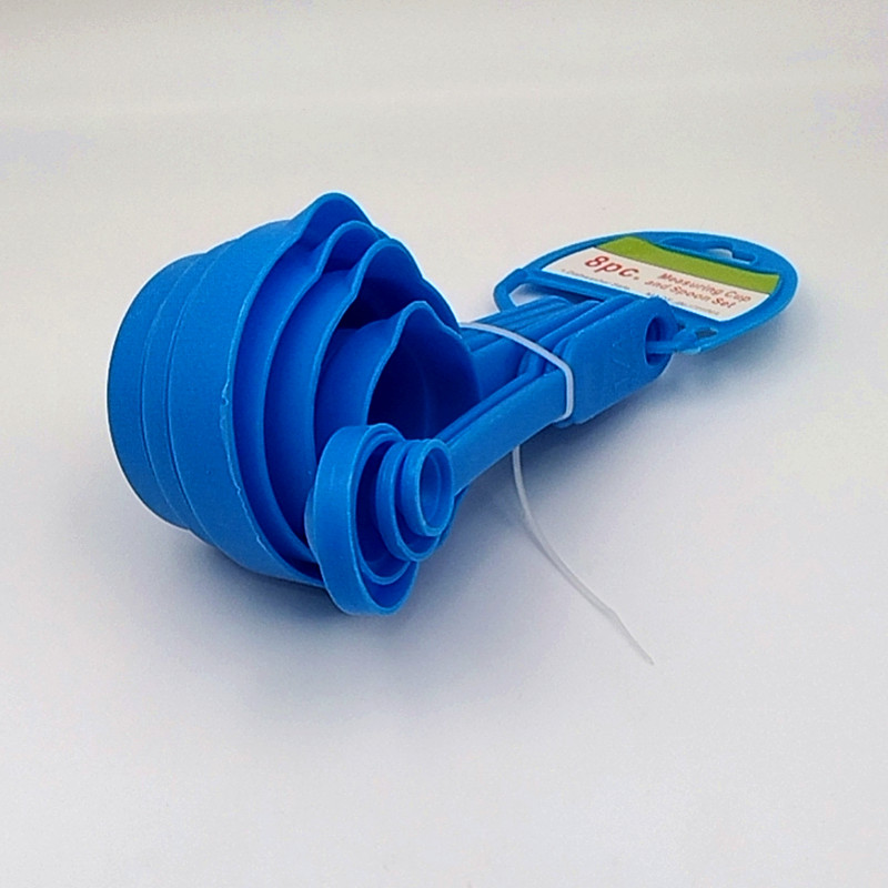 Kitchen multifunctional 10 piece set of plastic measuring cups, spoons, baking tools with scale measurement