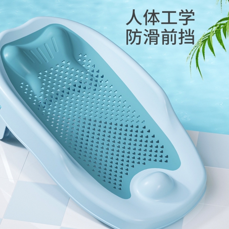 H65 Baby Silicone Folding Bath Bed Newborn Bath Bed Folding Silicone Bath Stand Can Sit and Lie Down Non slip Bathtub