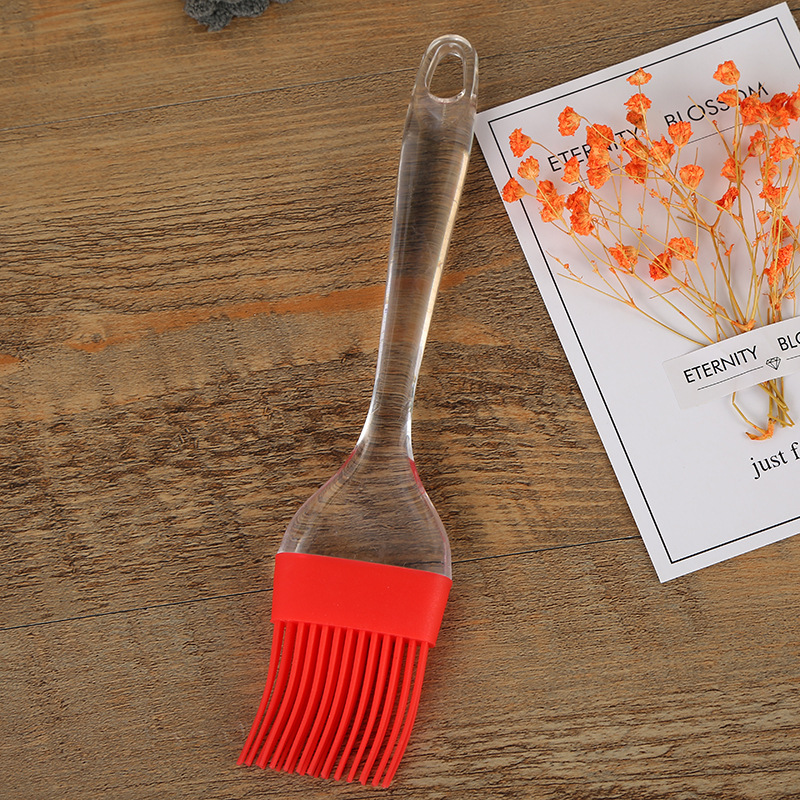 Foreign trade wholesale silicone brush, oil brush, transparent handle silicone brush, silicone oil brush, barbecue cleaning silicone brush