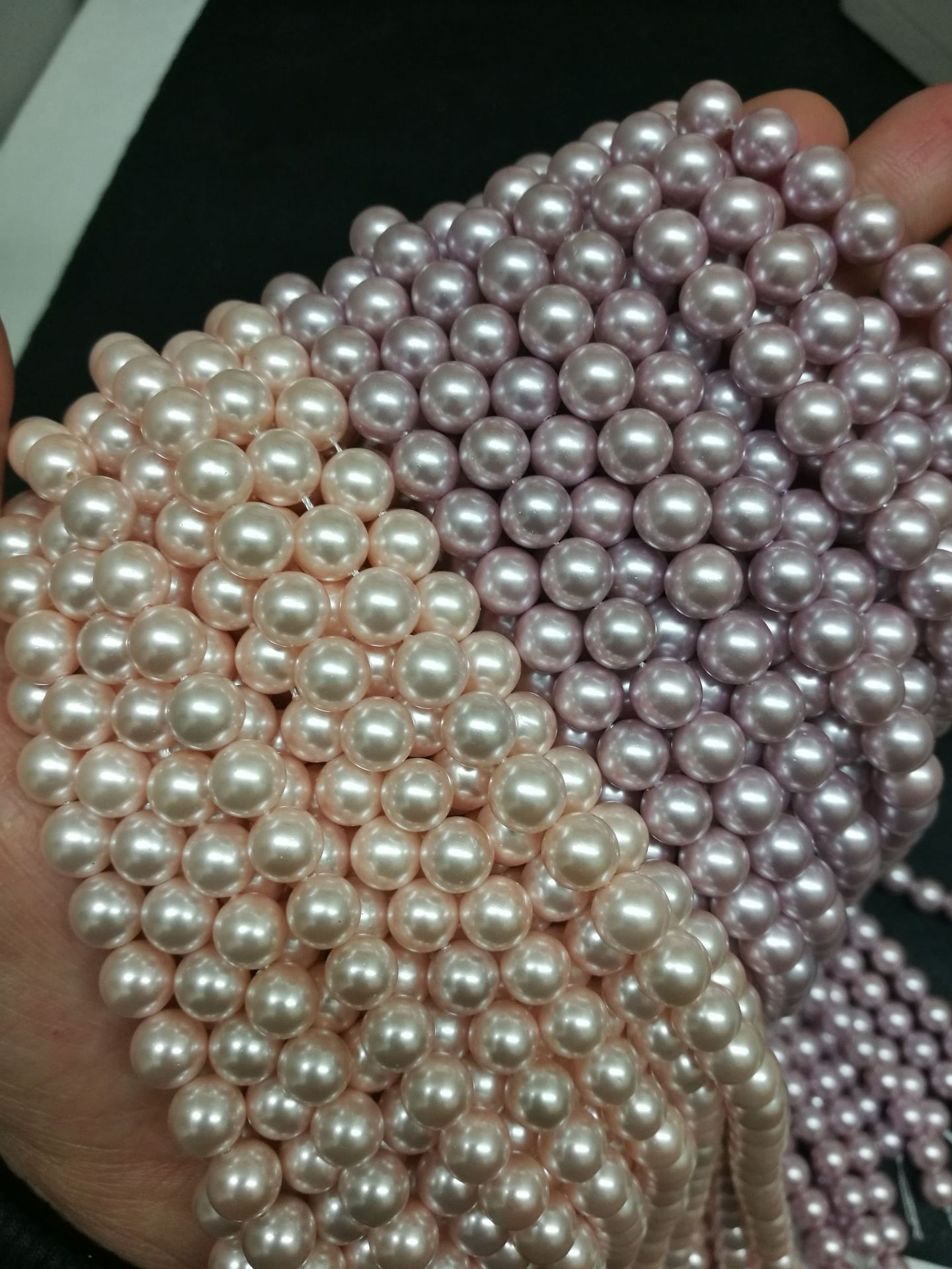 Spot wholesale high imitation Nanyang shell pearls imitation natural colored shell necklaces bracelets DIY naked bead accessories