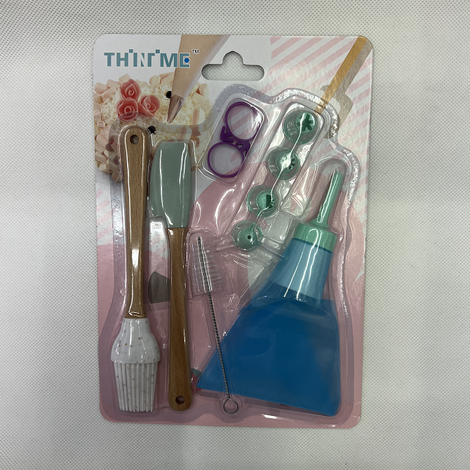 Patterned mouth set Stainless steel plastic nipple baking set Home cake Dim sum biscuit making gadget