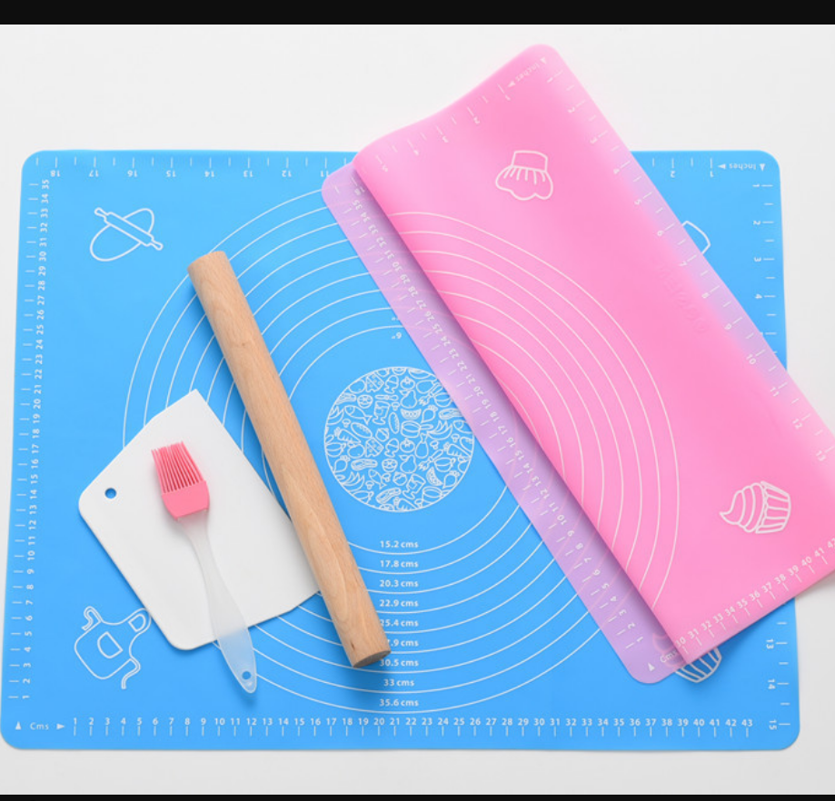 40 * 50cm Silicone Rubbing Mat with Scale Baking Mat Non stick and Noodle Mat Silicone Rubbing Mat