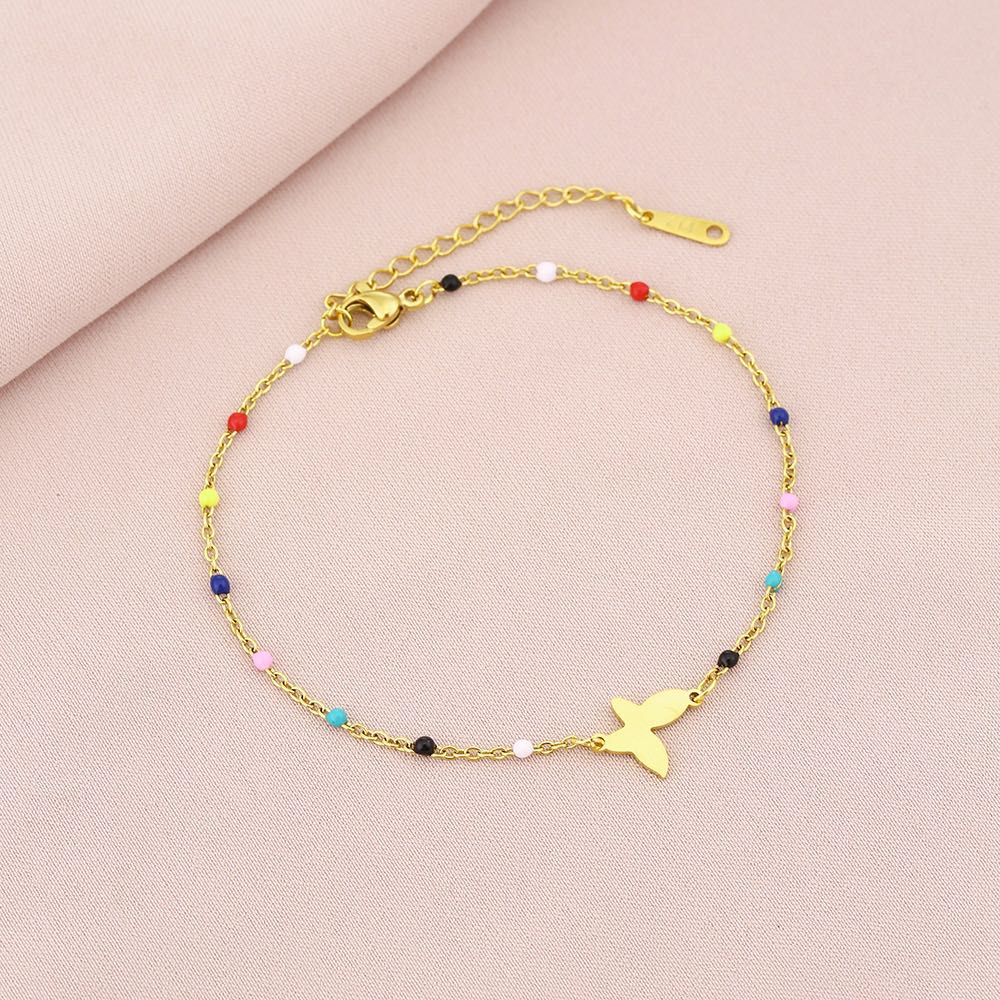 Cross border hot selling stainless steel color bracelet, versatile and high-end for women, couple's titanium steel geometric bracelet bracelet bracelet accessories